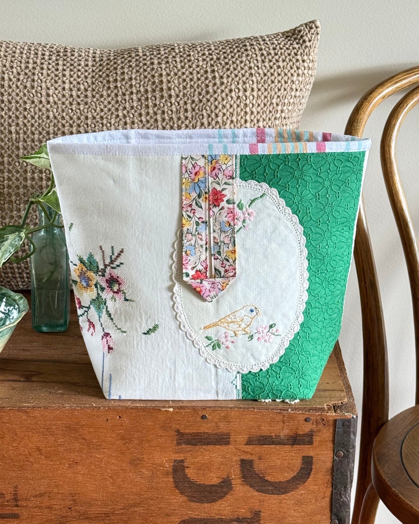 Linen Press Large Project Bag - Nancy
