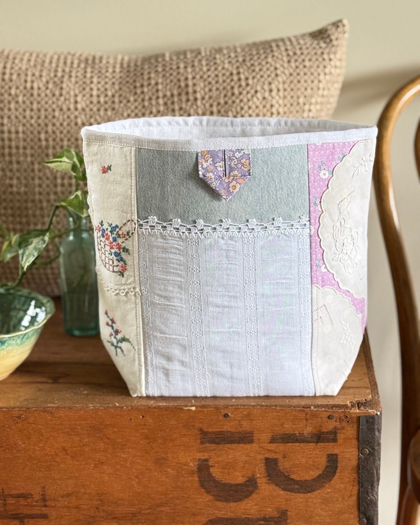Linen Press Large Project Bag - Clara