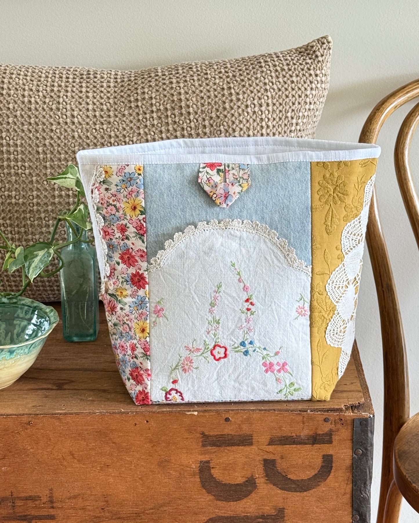 Linen Press Large Project Bag - Lois