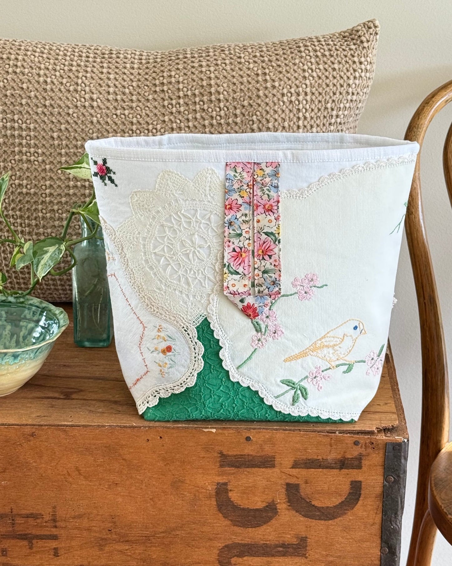 Linen Press Large Project Bag - Lois