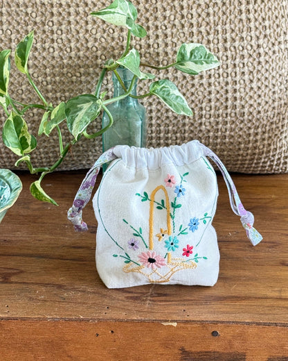Linen Press Notions Pouch - Dot