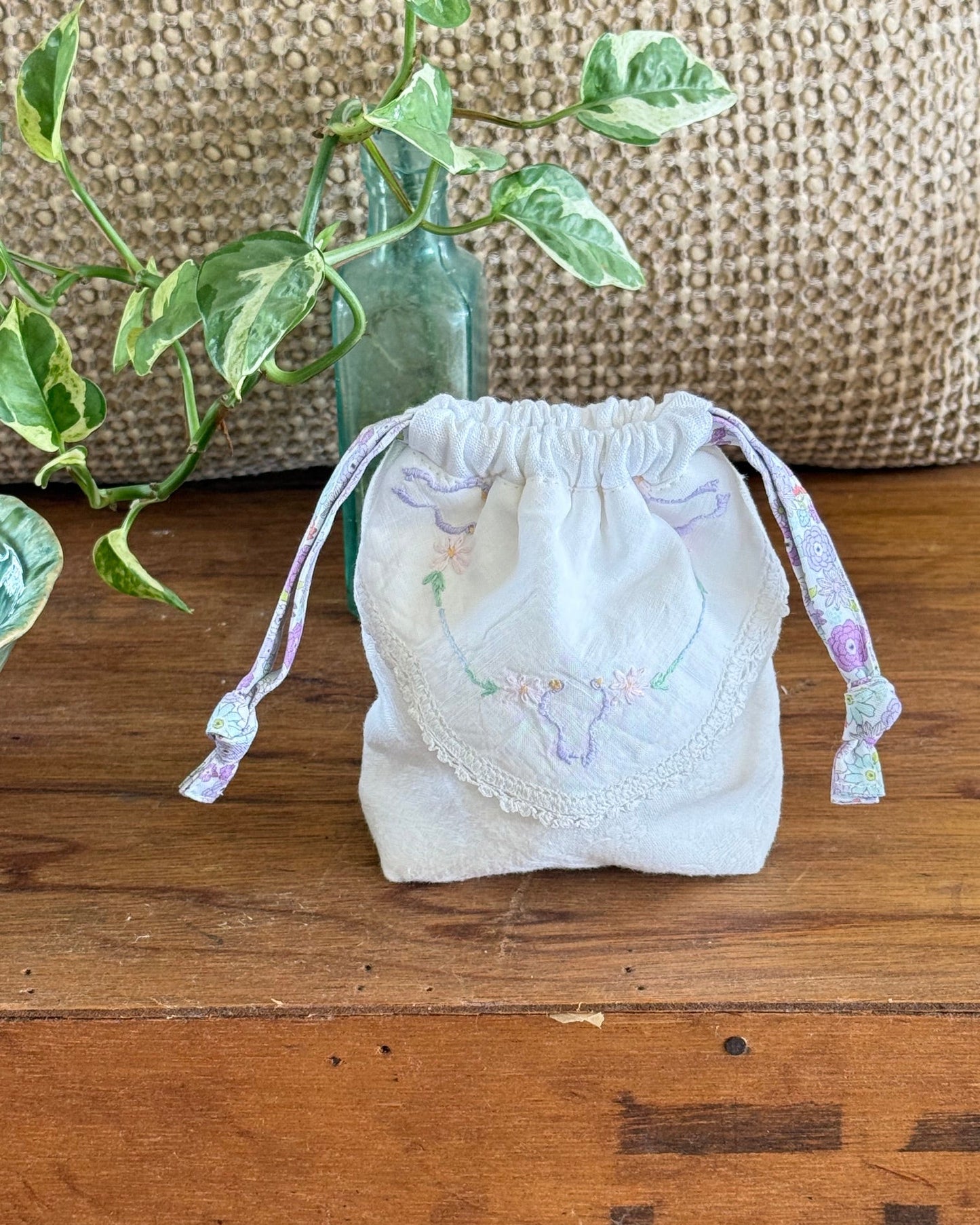 Linen Press Notions Pouch - Dot