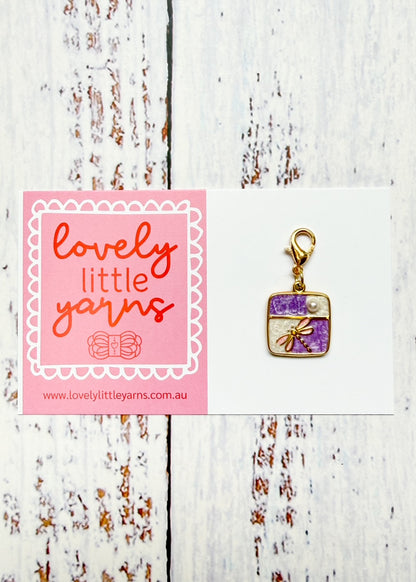 Purple Dragonfly Stitch Markers